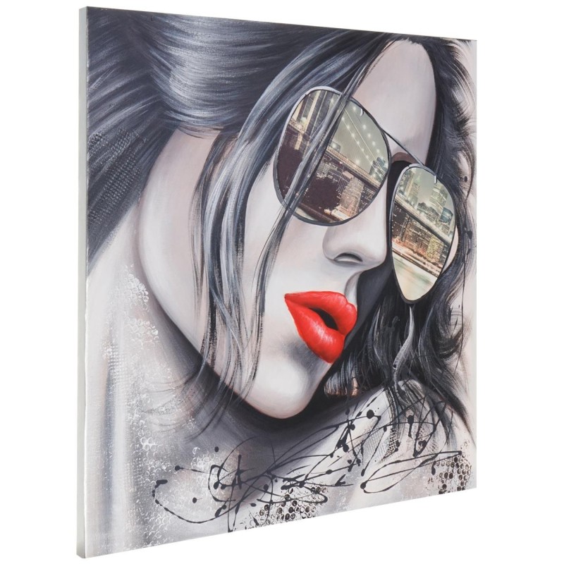 Cuadro REFLEJOS 80x80x3 cm, pintado a mano al óleo