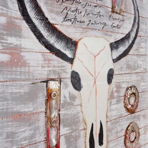 Cuadro TORO 100x90x3,5 cm, pintado a mano al óleo