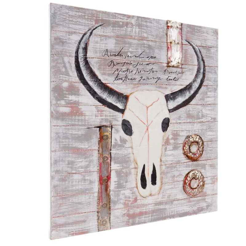 Cuadro TORO 100x90x3,5 cm, pintado a mano al óleo