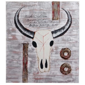 Cuadro TORO 100x90x3,5 cm, pintado a mano al óleo