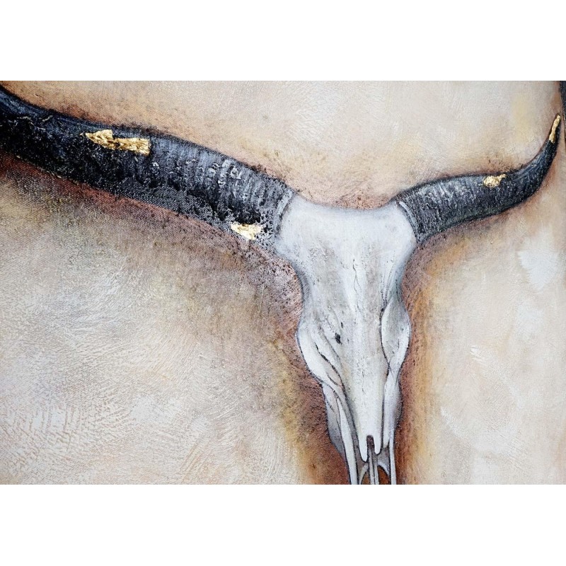 Cuadro WESTERN 100x100x3,5 cm, pintado a mano al óleo