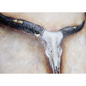 Cuadro WESTERN 100x100x3,5 cm, pintado a mano al óleo