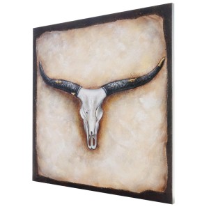 Cuadro WESTERN 100x100x3,5 cm, pintado a mano al óleo