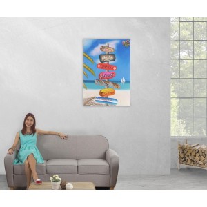 Cuadro PARAISOS 100x75x3,5, pintado a mano al óleo