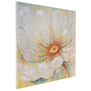 Cuadro BLANCA FLOR 100x100x3,5 cm, pintado a mano al óleo