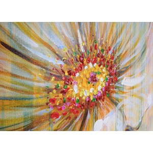 Cuadro BLANCA FLOR 100x100x3,5 cm, pintado a mano al óleo