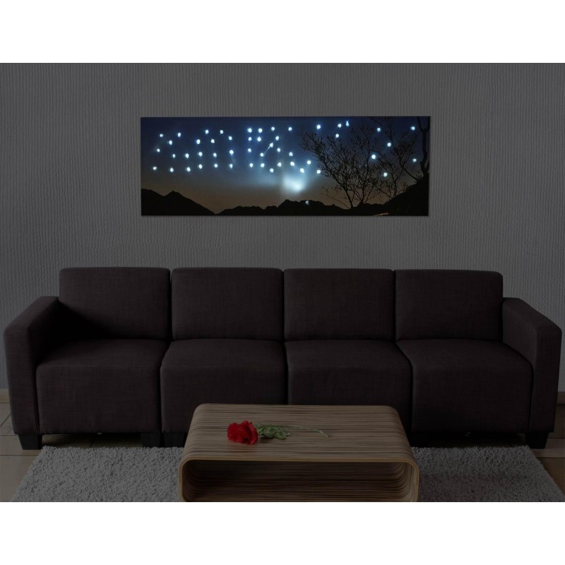 Cuadro LED STARS, con iluminación, 35x100 cm