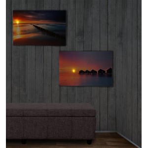 Cuadros LED PARAISO, con iluminación, 40x60 cm
