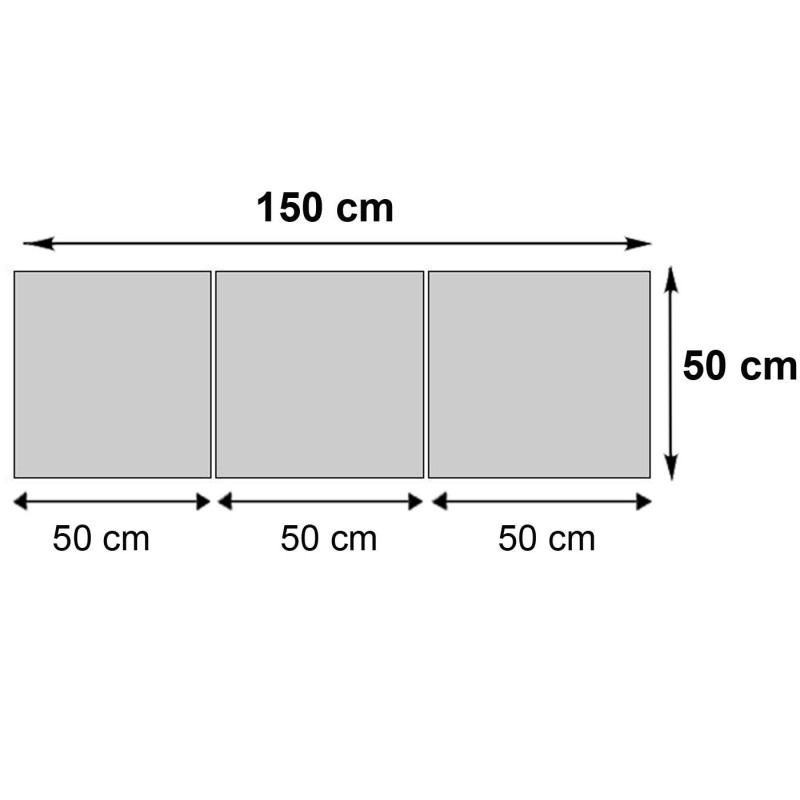 Cuadro 3 piezas SPA, 50x150 cm