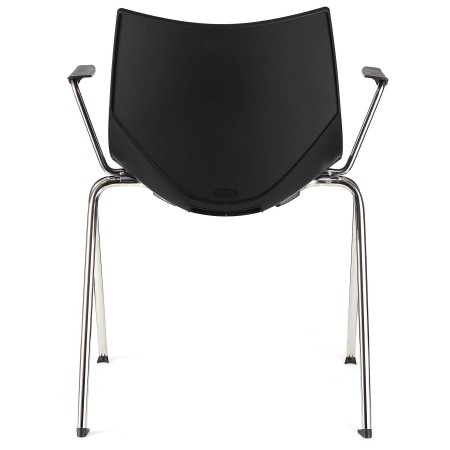 Silla de confidente AMIR CON BRAZOS en color negro 2