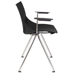 Silla de confidente AMIR CON BRAZOS en color negro