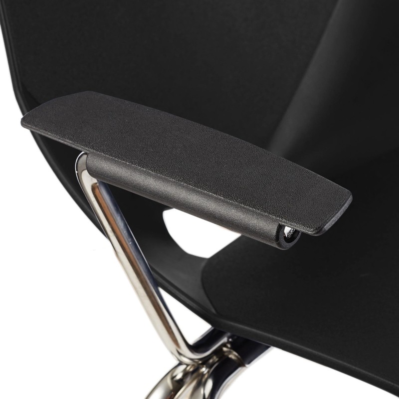 Silla de confidente AMIR CON BRAZOS en color negro