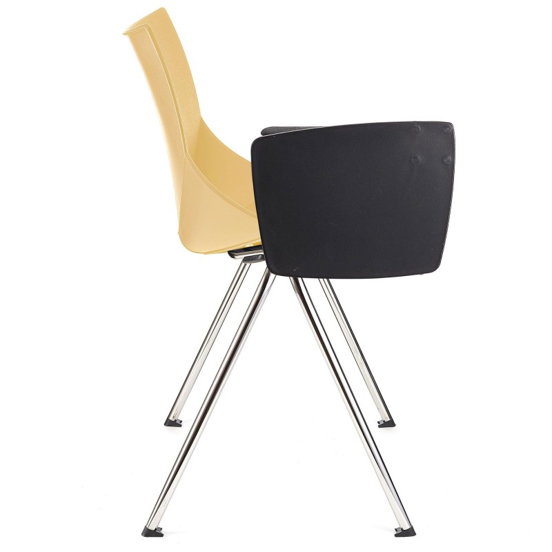 Silla de confidente AMIR CON PALA en color negro