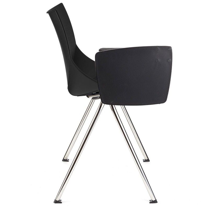 Silla de confidente AMIR CON PALA en color negro