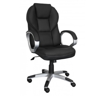 Sillón de oficina FABIAN, mecanismo basculante, color negro