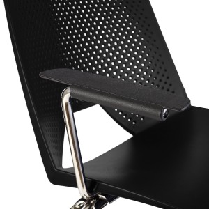 Silla de confidente ENZO CON BRAZOS en color negro