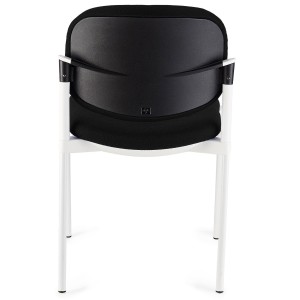 Silla de confidente ERIC RESPALDO ACOLCHADO en color negro