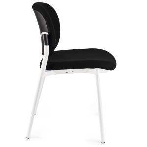 Silla de confidente ERIC RESPALDO ACOLCHADO en color negro