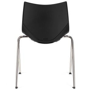 Lotes de 5 sillas de confidente AMIR en color negro