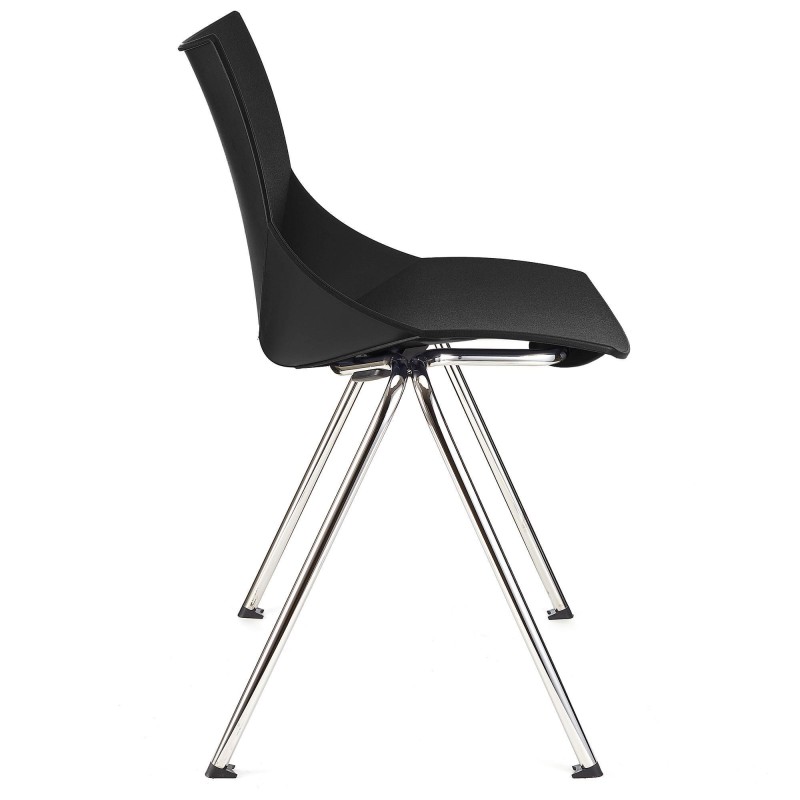 Lotes de 5 sillas de confidente AMIR en color negro