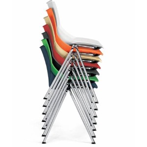 Lotes de 5 sillas de confidente AMIR en color negro