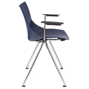 Lote de 5 sillas de confidente AMIR CON BRAZOS en color negro