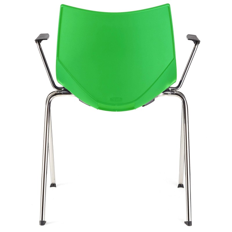 Lote de 5 sillas de confidente AMIR CON BRAZOS en color negro