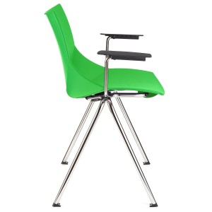 Lote de 5 sillas de confidente AMIR CON BRAZOS en color negro