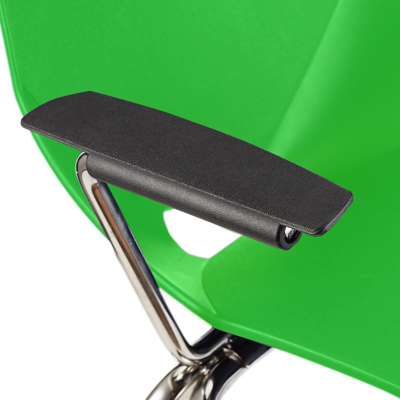 Lote de 5 sillas de confidente AMIR CON BRAZOS en color negro