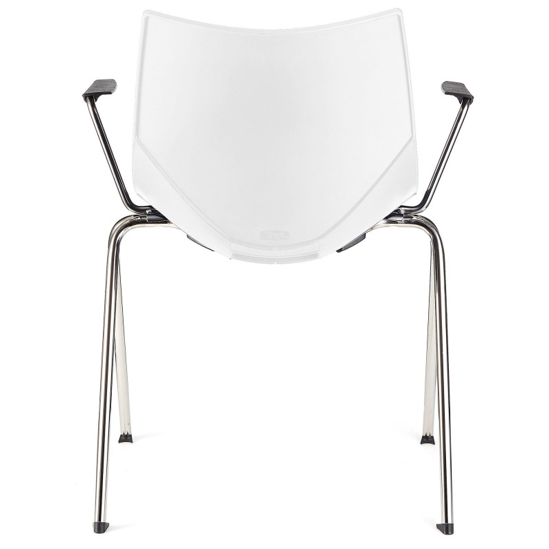 Lote de 5 sillas de confidente AMIR CON BRAZOS en color negro