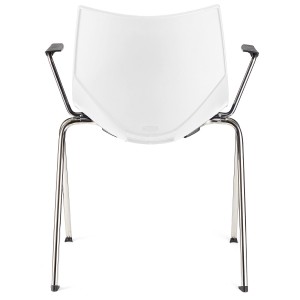 Lote de 5 sillas de confidente AMIR CON BRAZOS en color negro