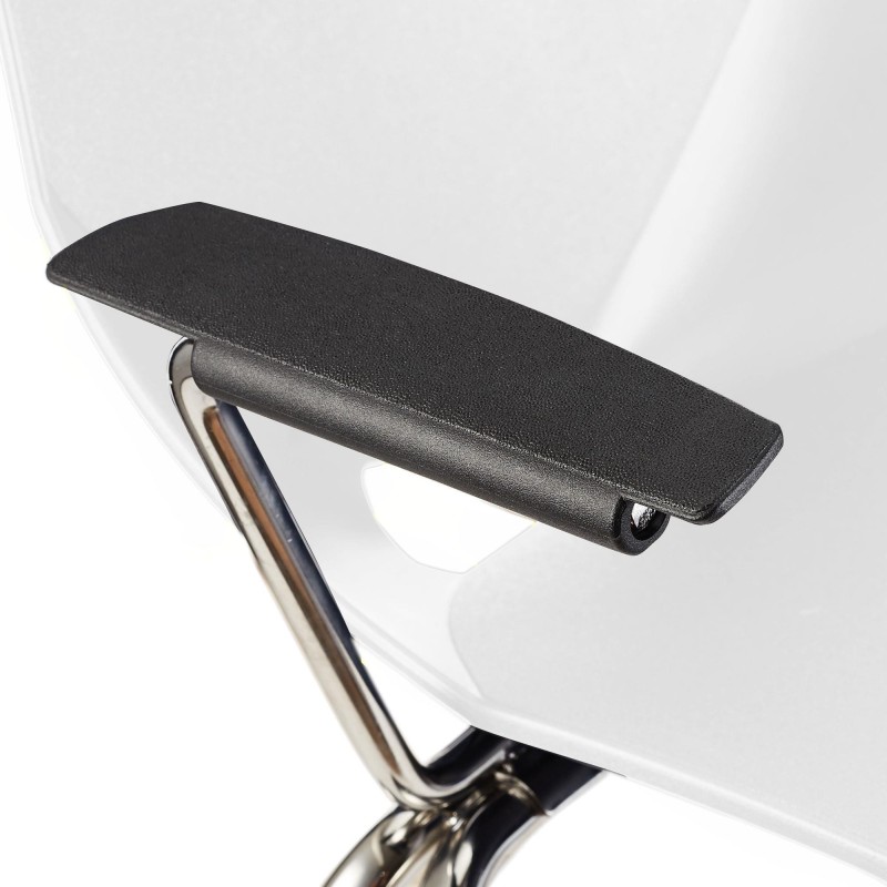 Lote de 5 sillas de confidente AMIR CON BRAZOS en color negro