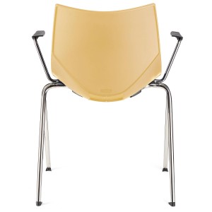 Lote de 5 sillas de confidente AMIR CON BRAZOS en color negro