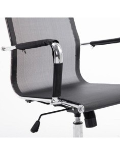 Sillón de oficina BRISTOL, reposabrazos metálicos, piel color Marrón 2