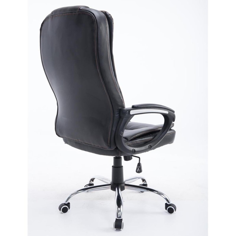 Sillón de oficina PARAGUAY en piel color negro