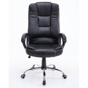 Sillón de oficina PARAGUAY en piel color negro