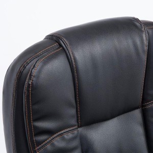 Sillón de oficina PARAGUAY en piel color negro