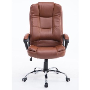 Sillón de oficina PARAGUAY en piel color negro