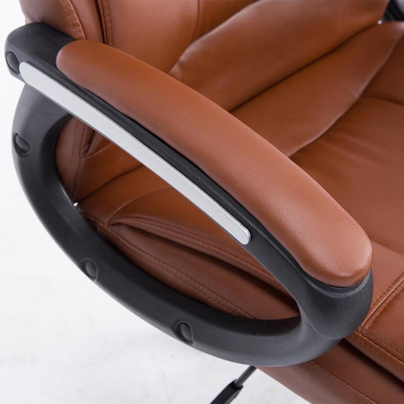 Sillón de oficina PARAGUAY en piel color negro