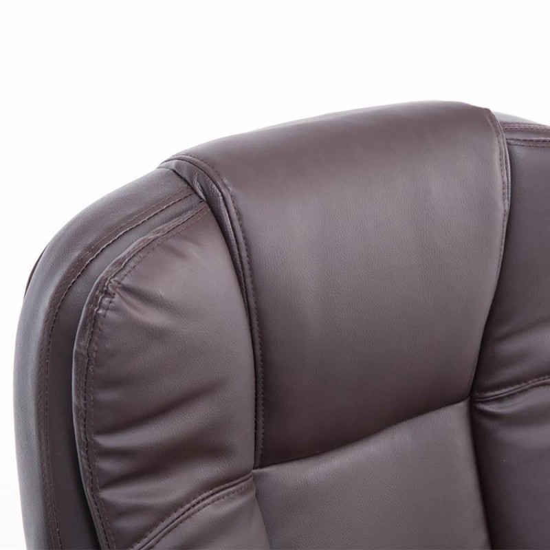 Sillón de oficina PARAGUAY en piel color negro