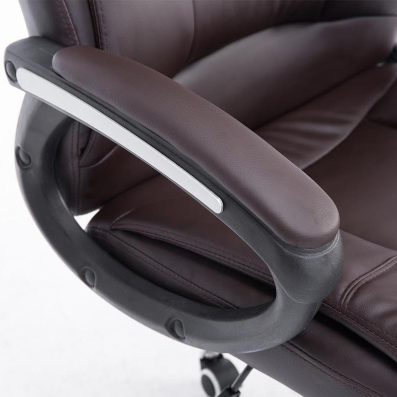 Sillón de oficina PARAGUAY en piel color negro