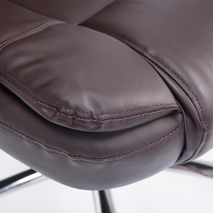 Sillón de oficina PARAGUAY en piel color negro