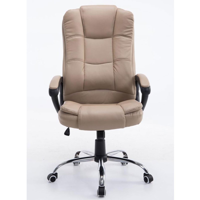 Sillón de oficina PARAGUAY en piel color negro