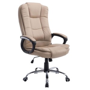 Sillón de oficina PARAGUAY en piel color negro