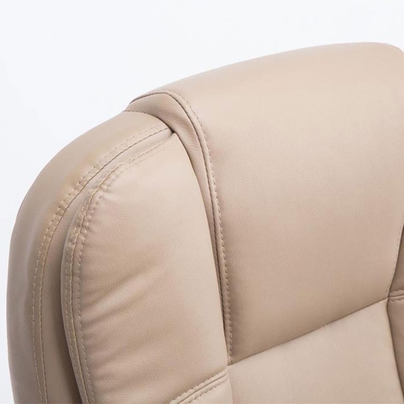 Sillón de oficina PARAGUAY en piel color negro