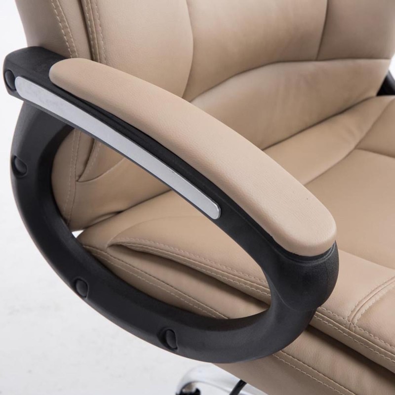 Sillón de oficina PARAGUAY en piel color negro