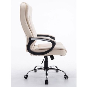 Sillón de oficina PARAGUAY en piel color negro