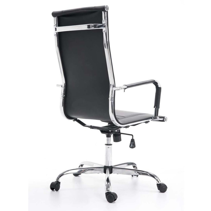 Silla de oficina KOLA en piel color negro