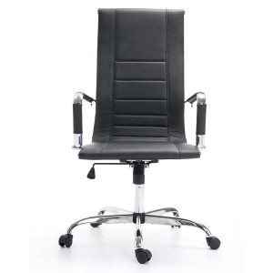 Silla de oficina KOLA en piel color negro