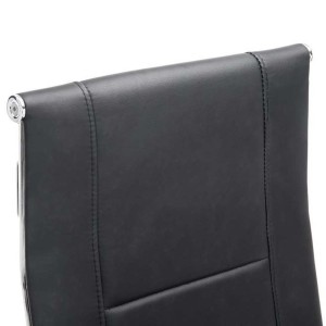 Silla de oficina KOLA en piel color negro